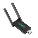 dsheng Usb Wifi Adaptörü Usb Wifi Adaptörü Adaptörü Kablosuz Çift Antenler Bilgisayar Ağ Kartı Yüksek Hızlı Ağ Kartı Dongle Usb 3.0 Için Çift Bantlı Çift Bant