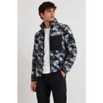 Dsnm Bizim Terzi Dsnm Gri Siyah Kamuflaj Polar 3 Cepli Tam Fermuarlı Silim Fit Antipilling Tüylenme Yapmaz Hava Geçirmez Soft Shell Polar