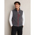 Dsnm Füme Kırmızı Fermuarlı Polar Yelek 3 Cepli Slim Fit Anti Pilling Tüylenme Yapmaz Hava Geçirmez Soft Shell Polar Yelek - 4XL