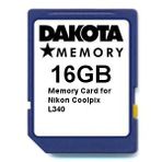 DSP Memory Nikon Coolpix L340 için 16GB Hafıza Kartı