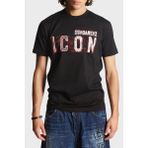 Dsquared2 Baskılı Pamuk Regular Fit Bisiklet Yaka T Shirt Erkek T Shirt S79GC0084 S23009 900 - Siyah