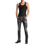 DSQUARED2 Erkek Slim Fit Streç Pamuklu Jean Pantolon, Siyah, 46 Beden