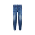 DSQUARED2 Erkek Streç Pamuklu Skinny Fit Jean Pantolon, Lacivert, 48 Beden