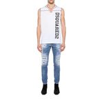 DSQUARED2 Erkek Streç Pamuklu Skinny Fit Jean Pantolon, Lacivert, 52 Beden