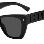 DSQUARED2 ICON Kadın güneş gözlüğü, Siyah, Gri, 53