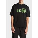Dsquared2 Logolu % 100 Pamuk Bisiklet Yaka T Shirt Erkek T Shirt S79GC0081 S230099 71X - Siyah