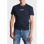 Dsquared2 Logolu Pamuklu Bisiklet Yaka T-Shirt Erkek T-Shirt S74GD0946 S23009 478 - Lacivert