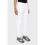 Dsquared2 Logolu Streç Pamuklu Slim Fit Jeans Erkek Kot Pantolon S71LB1352 STN833 100 - Beyaz