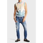 Dsquared2 Logolu Streç Pamuklu Slim Fit Jeans Erkek Kot Pantolon S71LB1384 S30342 470 - Lacivert - 50