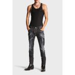Dsquared2 Logolu Streç Pamuklu Slim Fit Jeans Erkek Kot Pantolon S74LB1451 S30357 900 - Siyah - 46