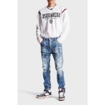 Dsquared2 Streç Pamuklu Skinny Fit Jeans Erkek Kot Pantolon S74LB1443 S30789 470 - 46 - Lacivert