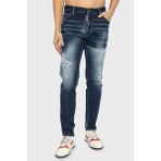 Dsquared2 Streç Pamuklu Skinny Fit Normal Bel Dar Paça Jeans Erkek Kot Pantolon S71lb1580 S30664 470 - 46 - Lacivert