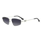 Dsquared2 Unisex Güneş Gözlüğü - Geometrik Gümüş Metal Çerçeve Koyu Gri Aynalı Degrade Uv400 Cam %100 Uv Koruma Icon 001