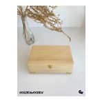 DSYapıAksesuar Doğal Ahşap Takı Kutusu Ahşap Saklama Kutusu(BEYAZ ÇAM)(BOY:20CM EN:12CM YÜK:8,5CM)