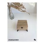 DSYapıAksesuar Doğal Ahşap Takı Kutusu Ahşap Saklama Kutusu(CEVİZ)(BOY:11CM EN:11CM YÜK:7,5CM)