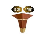 DSYapıAksesuar İrem Kahverengi Altın 12cm Plastik Ayak Mobilya Masa ve Dolap Ayağı(KAHVERENGİ ALTIN)(12CM)(4 ADET)