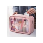DSYapıAksesuar Su Geçirmez Kozmetik Çantası Washbag Makyaj Düzenleyici Plaj Çantası(pembe )