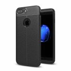 Dtech iPhone 8 Plus Focus Deri Görünümlü Silikon Kapak Kılıf