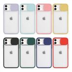 Dtech iPhone Xs Palm Buzlu Kamera Sürgülü Siyah Silikon Kılıf