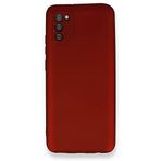 Dtech Samsung Galaxy A02S Uyumlu Kılıf Yumuşak Dokulu Silikon Bordo
