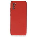Dtech Samsung Galaxy A02S Uyumlu Kılıf Yumuşak Dokulu Silikon Kırmızı
