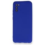 Dtech Samsung Galaxy A02S Uyumlu Kılıf Yumuşak Dokulu Silikon Lacivert