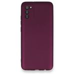 Dtech Samsung Galaxy A02S Uyumlu Kılıf Yumuşak Dokulu Silikon Mürdüm