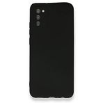 Dtech Samsung Galaxy A02S Uyumlu Kılıf Yumuşak Dokulu Silikon Siyah