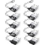 DteeDck USB C Dişi - USB Erkek Adaptör 10'lu Paket, USB A Erkek - USB C Dişi Kablo Dönüştürücü, Anahtarlıklı USBC Tip C Konnektör Şarj ve Veri Senkronizasyonu Dizüstü Araç Şarj Cihazı Kulaklık, Bilgisayar Hub