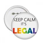 Dthinker 5 Adet M LGBT Gökkuşağı Bayrağı Keep Calm Yuvarlak İğneler Rozet Düğme Giysi Dekorasyon