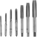 Dtools 7 Adet/takım Rulman Çelik Konik Hss M3M12 Makinesi Spiral Noktası Düz ​​yivli Vida Dişı El Dokunun Matkap (Yurt Dışından) - 1 parça - Gri