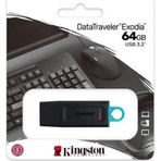 Dtx-64Gb 64Gb Usb3.2 Gen 1 Datatraveler Exodia (Black + Teal) Flash Bellek