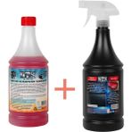 Dtx Kimya Ağır Yağ Sökücü Konsantre 1 Lt (1/5) & Yağmur Suyu Kaydırıcı, Hızlı Cila 1 Lt