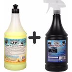 Dtx Kimya Ağır Yağ Sökücü Radyatör Temizleme 1 Litre & Torpido Parlatıcı Süt 500 ml