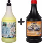 Dtx Kimya Oto Kalorifer Ve Petek Temizleme Ilacı (Solventli) 1 Lt & Cilalı Oto Motor Şampuanı 1 Litre