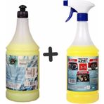 Dtx Kimya Oto Kalorifer Ve Petek Temizleme Ilacı (Solventli) 1 Lt & Motor,Jant Ve Döşeme Temizleyici 1 Lt