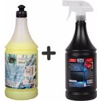 Dtx Kimya Oto Kalorifer Ve Petek Temizleme Ilacı (Solventli) 1 Lt & Yağmur Suyu Kaydırıcı,Hızlı Cila 1 Lt