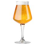 DU VINO Nucleated Teku 3.0 Stemmed Beer Glass by Rastal - Nükleasyon Pint Bardakları Daha İyi Baş Tutma, Aroma ve Lezzet için - 402 ml Craft Bira Bardağı Gelişmiş Bira İçme Mutluluğu için - Erkekler için