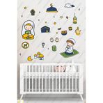 Dua Eden Çocuklar Ramazan Temalı Duvar Sticker Seti, Cam ve Duvar Süsleri, Çocuk Odası Dekorasyonu