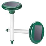 Dualpest Wesimplelife Solar köstebek kovucu, 2'li set köstebek kovucu, Ultrasonic köstebek korkutucu, yılan kovucu