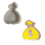 Duawenki Dolar Para Çantası Şekilli Araba Tazeliği Silikon Kalıp Sabun Aroma Boncuk Yapmak için Araba Taze, Kolye, Mum, Reçine