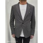 Duayen Fistan Store Erkek Siyah Desenli Italyan Kesim Dar Kalıp Tek Düğme Blazer Ceket - 46