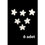 DUAYEN güpür dantel 6 adet manolya desen pamuk çiçek aplik