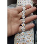 DUAYEN güpür dantel batikli küçük papatya 2 metre