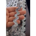 DUAYEN güpür dantel geniş sutaşı gümüş rengi 1 metre