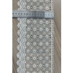 DUAYEN Güpür Dantel Kenar Beyazgül Desen 4 metre