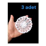 DUAYEN Güpür dantel üç boyutlu aplik lilyum desen 3 adet