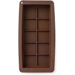 Dubai Çikolata Kalıbı Silikon Tablet Çikolata Yapım Kalıbı 10 Gözlü (Büyük Boy (26x14x3 cm))