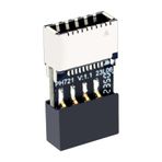 Dubbulon Anakart Başlığı - Type-E, Anakart USB Adaptörü - USB 2.0 Adaptörü 9 Pinli Kasa Anakart | Yüksek Hızlı Erkek - Tip-E Dişi Uzatma Adaptörü Tip-C Soket, 9 Pimli Başlık Adaptörü