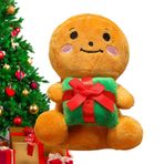 Dubbulon Ren Geyiği Noel Doldurulmuş Hayvan, Noel Zencefilli Kurabiye Adam Peluş Oyuncaklar | Vantuzlu Bebek Süsleri | Noel Peluş Bebek, Noel Peluş Yastık, Şömineler İçin, İstifleme Tepsileri